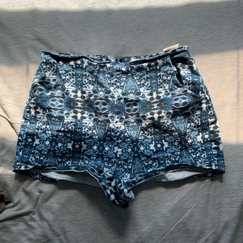 Blue Patterned Abercrombie Shorts